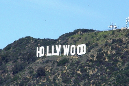 Hollywood-skylten r knd i Los Angles